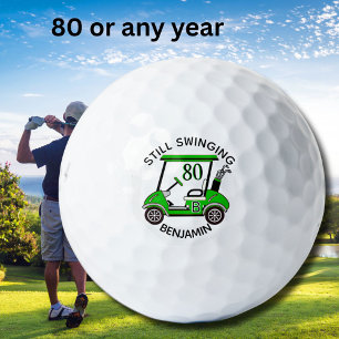 Leuke 80ste verjaardagsfeestje Aangepaste kar Mono Golfballen