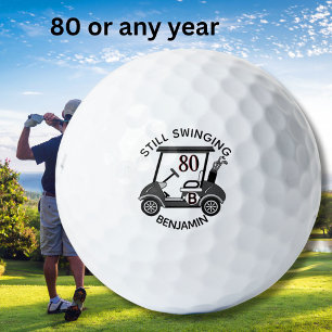 Leuke 80ste verjaardagsfeestje Aangepaste kar Mono Golfballen