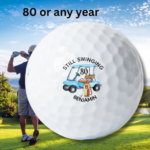 Leuke 80ste verjaardagsfeestje Aangepaste kar Mono Golfballen