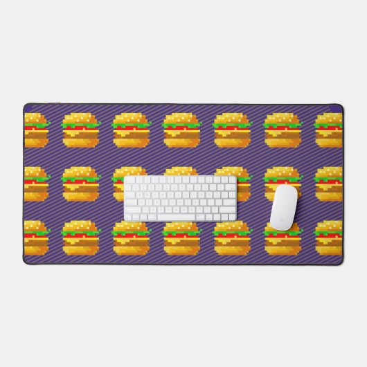 Leuke 8-bit hamburger kleurrijke fast food fun pix bureaumat (Keyboard & Muis)