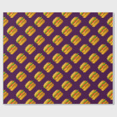 Leuke 8-bit hamburger kleurrijke fast food fun pix cadeaupapier (Vlak)