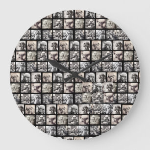 Leuke 9 foto collage afbeeldingen grote klok