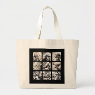 Leuke 9 foto collage foto's grote tote bag