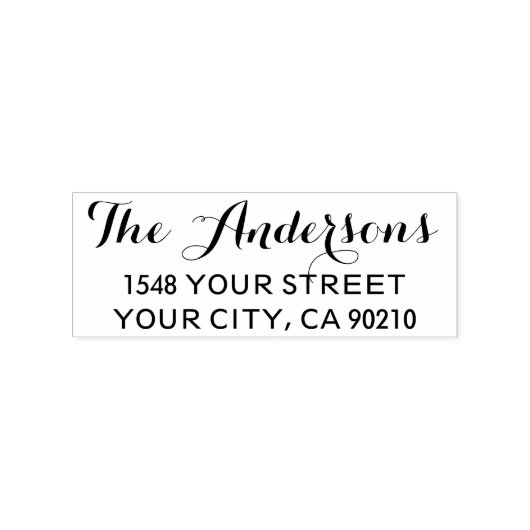 Leuke aangepaste adresstempel met kalligrafie lett rubberstempel (Afrduk)