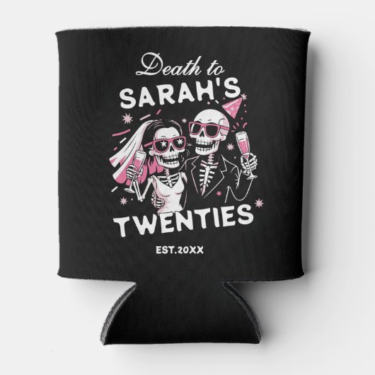 Leuke aangepaste dood voor uw 20-jarig verjaardags blikjeskoeler (Voorkant)