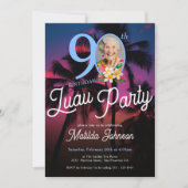 Leuke aangepaste foto Luau 90ste verjaardagsfeestj Kaart (Voorkant)