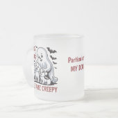 Leuke aangepaste Halloween hond Matglas Koffiemok (Voorkant links)