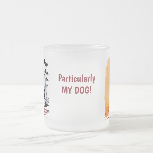 Leuke aangepaste Halloween hond Matglas Koffiemok (Center)