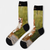 Leuke aangepaste naam en huisdier foto sokken (Links)