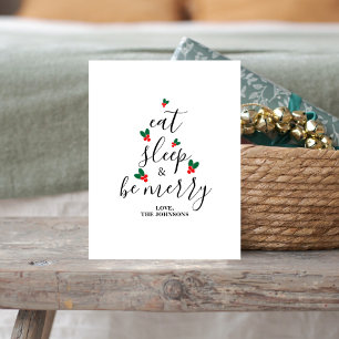Leuke aangepaste tekst Chic minimalistische kerstb Feestdagenkaart