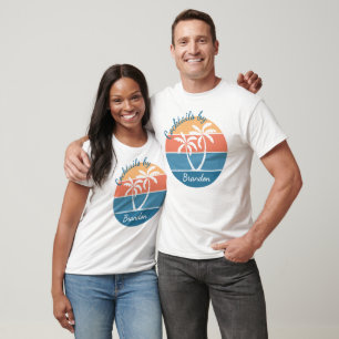 Leuke aangepaste tropische eiland strand oceaan zo t-shirt