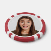 Leuke aangepaste twee foto beeld bruiloft feest sp poker chips (Enkel)