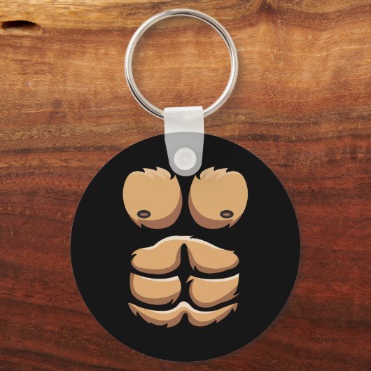 Leuke Aap Gorilla Borst Kostuum Halloween Sleutelhanger (Voorkant)
