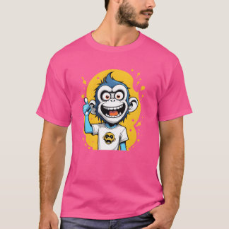 leuke aap illustratie dier cartoon karakter  t-shirt