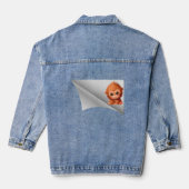Leuke aap onder de pleister denim jacket (Achterkant)