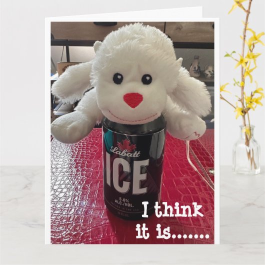 LEUKE AAP ZEGT TIJD OM "JOU" TE VIEREN KAART (Gele Bloem)