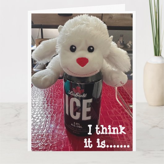 LEUKE AAP ZEGT TIJD OM "JOU" TE VIEREN KAART (Voorkant)