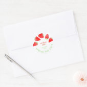 Leuke aardbei bruiloft verspreid de liefde ronde sticker (Envelop)