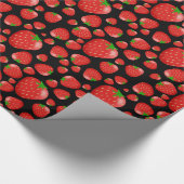 Leuke aardbei cadeaupapier (Hoek)