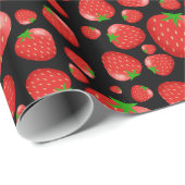 Leuke aardbei cadeaupapier (Rol Hoek)