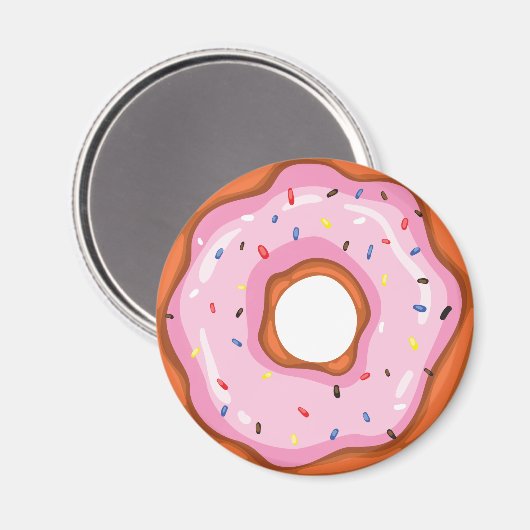 Leuke aardbei gedoopt strooit donuts. magneet (Voorkant / Achterkant)