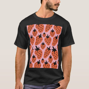 Leuke aardbei, met de hand getekend naadloos ontwe t-shirt