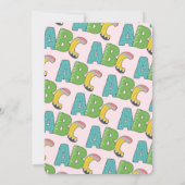 Leuke ABC School 3e Verjaardagsfeestje Kaart (Achterkant)