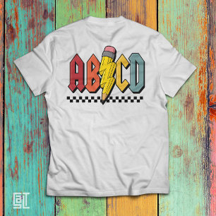 Leuke ABCD Potlood Alfabet Grafisch Ontwerp T-shirt