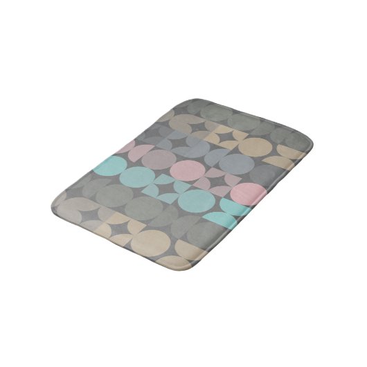 Leuke Abstracte Circles Squares Popart Pattern Badmat (Gekanteld)