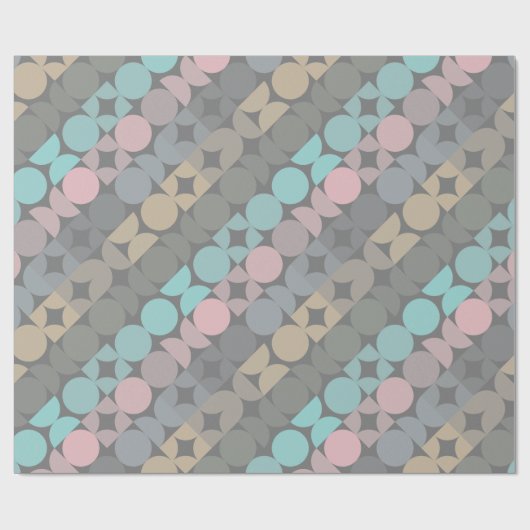 Leuke Abstracte Circles Squares Popart Pattern Cadeaupapier (Vlak)