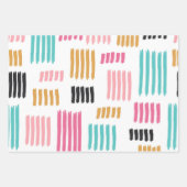 Leuke Abstracte doedel strepen beroertes Inpakpapier Vel (Voorkant 2)