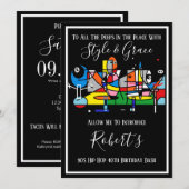 Leuke Abstracte Hip Hop Feest Kaart (Voorkant / Achterkant)