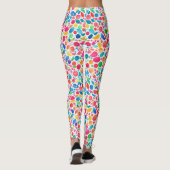 Leuke Abstracte Kleurrijke Regenboog Polka Dot Wat Leggings (Achterkant)