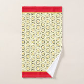 Leuke Abstracte Rode Gele Cirkels Badhanddoek Set Bad Handdoek (Handdoek)