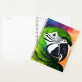 Leuke AI Gegenereerde Groene Papegaai Planner (Display)