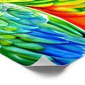 Leuke AI Gegenereerde Groene Papegaai Poster (Hoek)