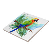 Leuke AI Gegenereerde Macaw Parrot Tegeltje (Zijkant)