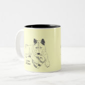 Leuke akita hond met roze teddybeer tweekleurige koffiemok (Voorkant links)