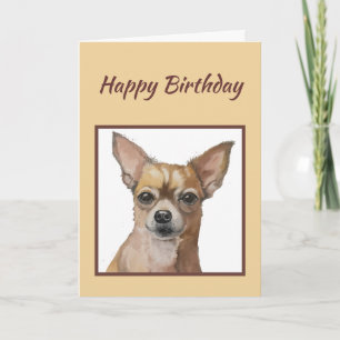 Leuke Algemene Verjaardag Schattige Chihuahua Hond Kaart