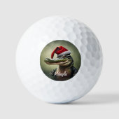 Leuke Alligator in Santa Hat Golfballen (Voorkant)