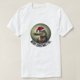 Leuke Alligator in Santa Hat T-shirt