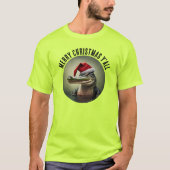 Leuke Alligator in Santa Hat T-shirt (Voorkant)