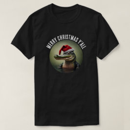Leuke Alligator in Santa Hat T-shirt