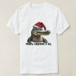 Leuke Alligator in Santa Hat T-shirt
