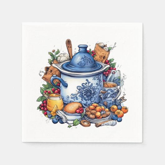Leuke allround potluck feest servet (Voorkant)