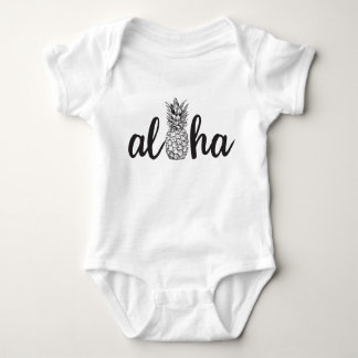 Leuke Aloha Pineapple Tropical Theme baby shirt