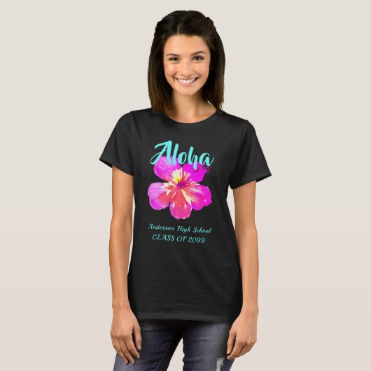 Leuke Aloha Tropische Luau-feest Gradiëring  T-shirt (Voorkant volledig)