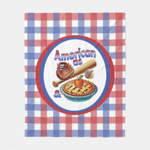 Leuke Amerikaan als honkbal en appeltaart Fleece Deken