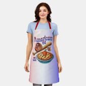 Leuke Amerikaan als honkbal en appeltaart Schort (Gedragen)