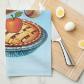 Leuke Amerikaan als honkbal en appeltaart Theedoek (Quarter Fold)